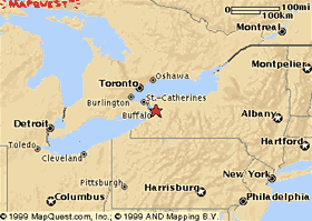 Map of the WNY area